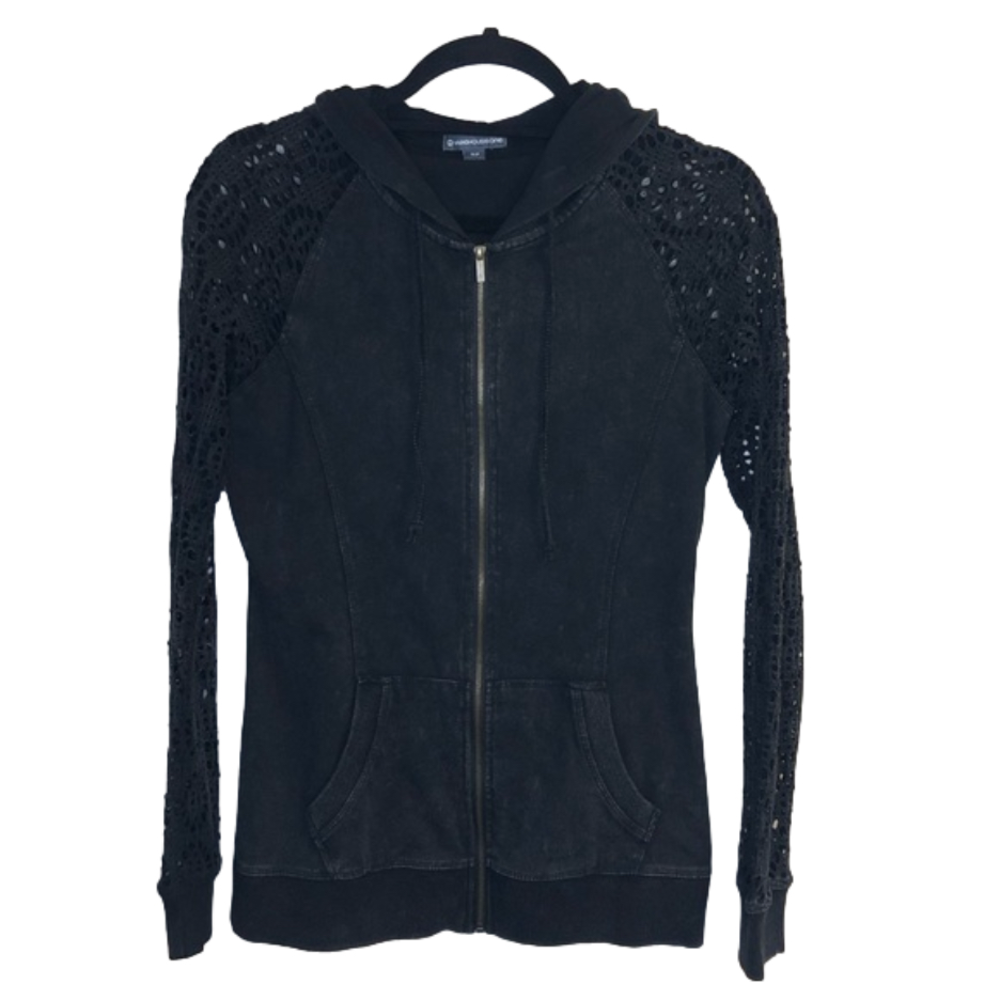 Warehouse One Hoodie/Crochet Style Sleeve/Womens/Small